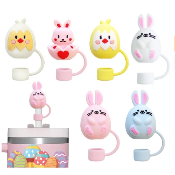 Other - Set of 6 Easter Theme Stanley 10 mm Straw Toppers
